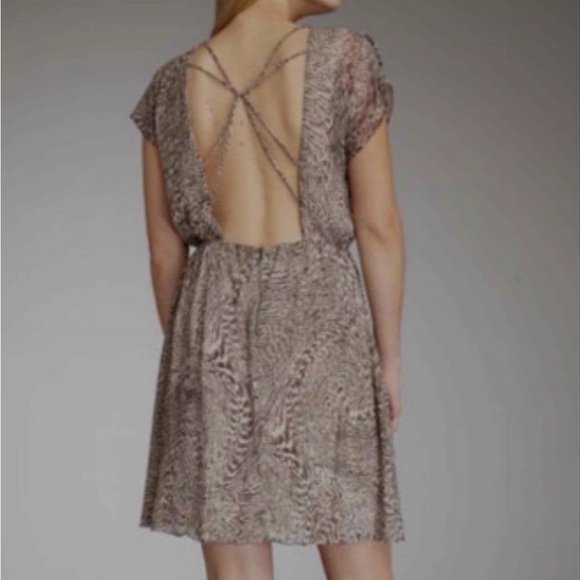 Alice + Olivia Kimber Silk Sheer Animal Print Mini Dress Large - Picture 3 of 7